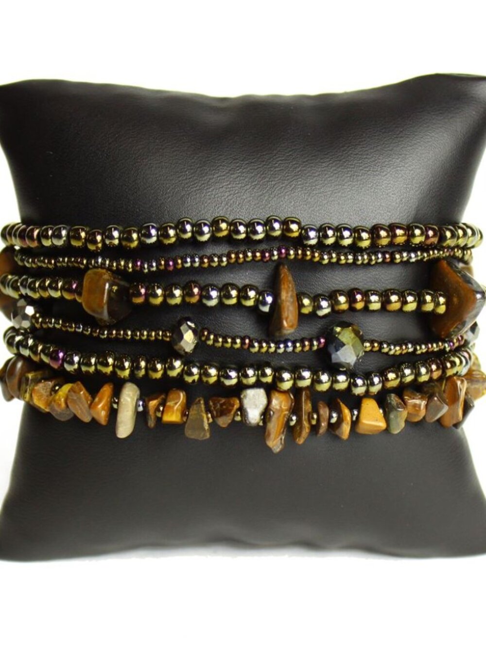 Czech Glass Bead IRRIDESCENT BRONZE Bracelet